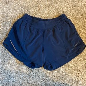 Navy Blue Size 4 Lululemon Hotty Hot Shorts 4 inch